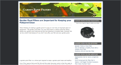 Desktop Screenshot of gardenpondfilters.net