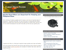 Tablet Screenshot of gardenpondfilters.net